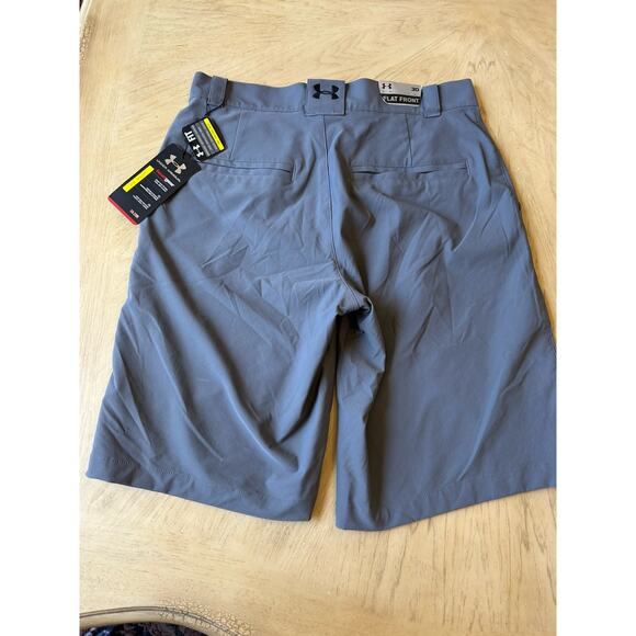 NEW Under Armour Men’s Golf Shorts Chino Flat Front Gray Heat Gear Casual $60 - Picture 11 of 11
